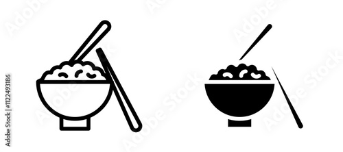 Rise Bowl icon symbol collection on white background.
