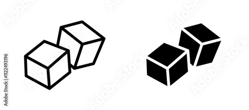 Sugar icon symbol collection on white background.