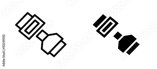 Seatbelt icon symbol collection on white background. photo