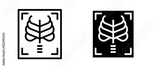 X ray icon symbol collection on white background.