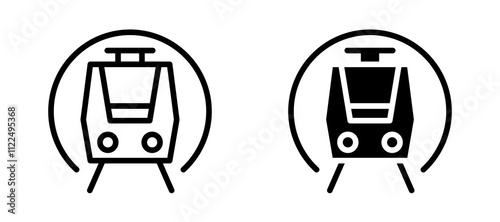 Subway icon symbol collection on white background.