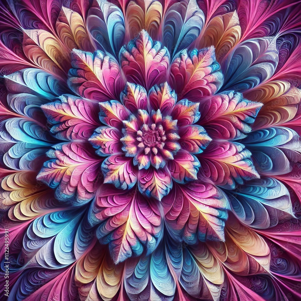Fractal Flower A flower whose petals unfold in a fractal pattern Fractal Flower A flower whose petals unfold in a fractal pattern