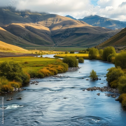 River spey landscape in scotland near laggan River landscapes Ultra realistic Photorealistic landscape photographywater travel sky beautiful tourism outdoor photo