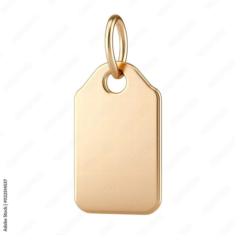 Fototapeta premium Polished gold blank tag for personalization