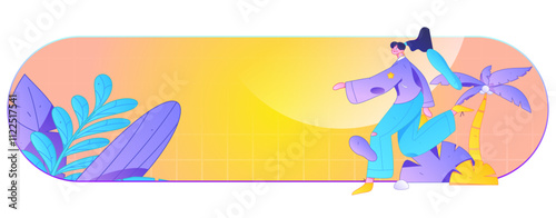 People exercising healthy running vector internet operation illustration
