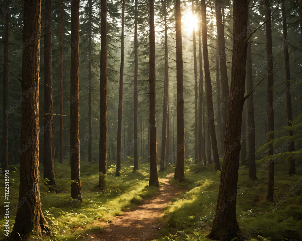 Fototapeta premium serene forest path