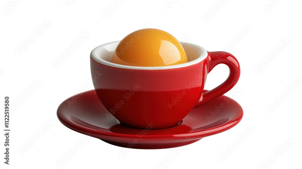 cup of tea and egg isolated on white background cup of tea and egg isolated on white background