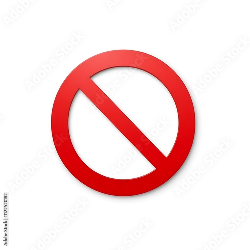 Free Download Prohibited Sign on White Background, generative ai - GFXLoad