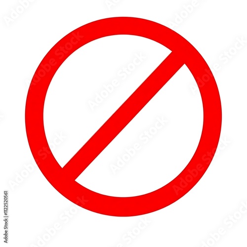 Free Download Prohibited Sign on White Background, generative ai - GFXLoad