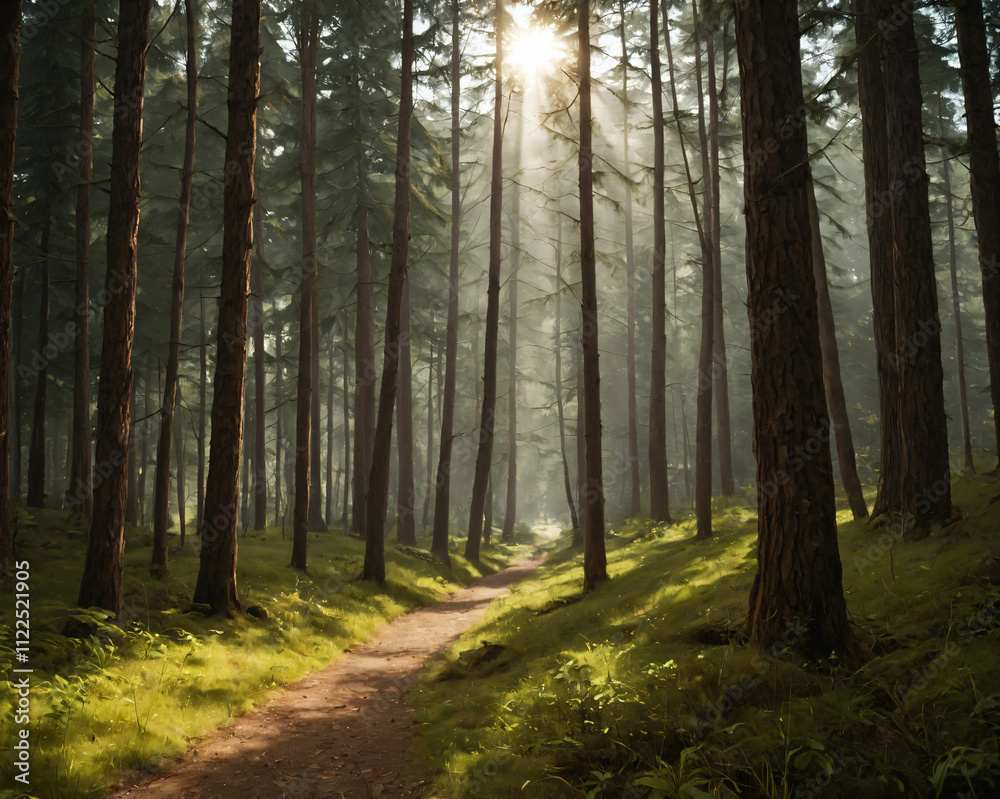 Obraz premium tranquil_forest_path