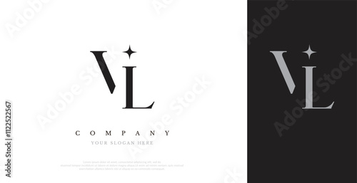 Initial VL Logo Design Vector 