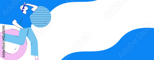 People exercising healthy running vector internet operation illustration
