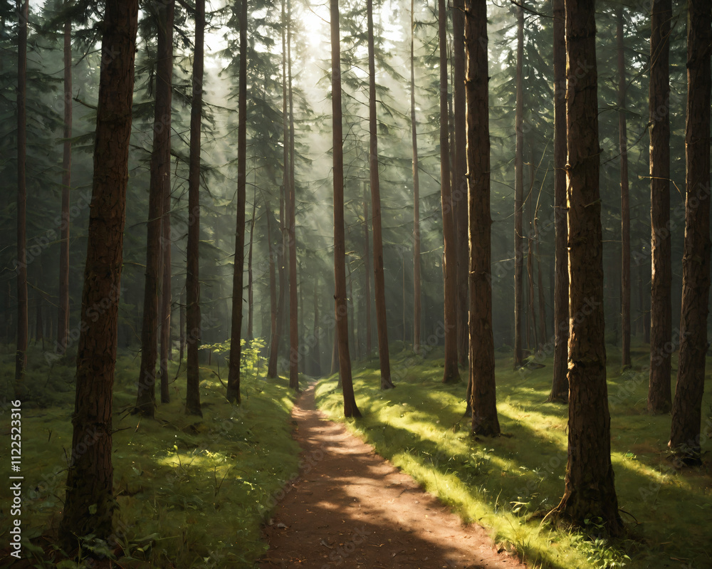 Fototapeta premium serene_forest_path