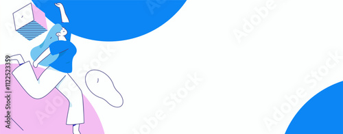 People exercising healthy running vector internet operation illustration
