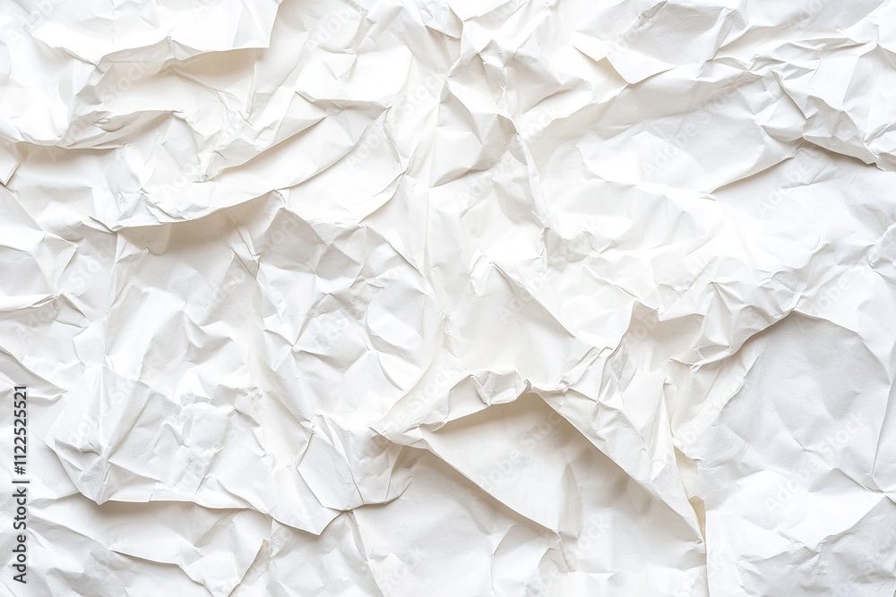 Obraz premium White crumpled paper texture background.