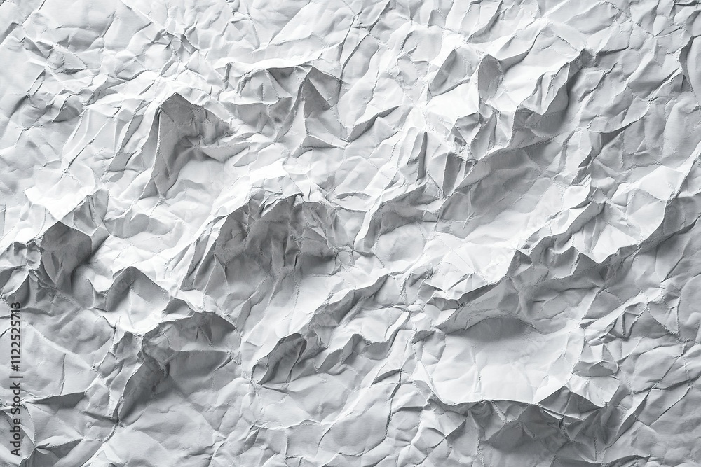 Fototapeta premium White crumpled paper texture background.