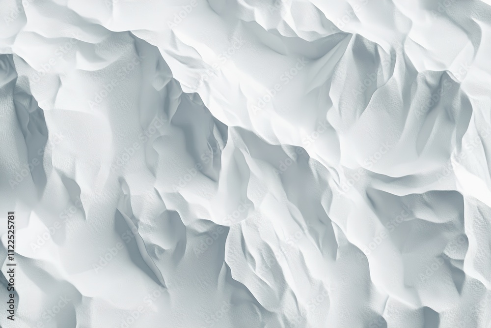 Obraz premium 3D ice mountain. White low poly terrain.