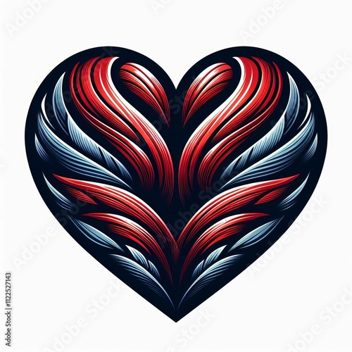 Heart Symbol A classic heart symbol with a bold shape a red colo