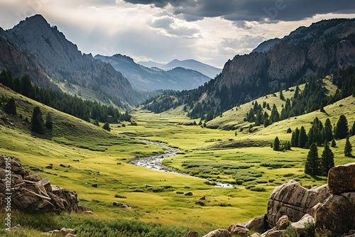 Gorgeous Stormy scene in Iceland with windbag and dark mountain