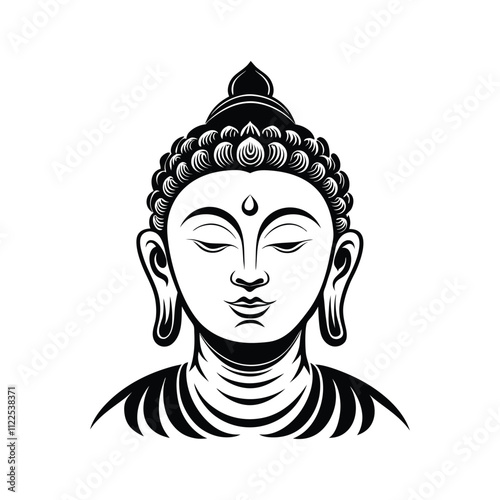 Buddha religion clipart vector illustration