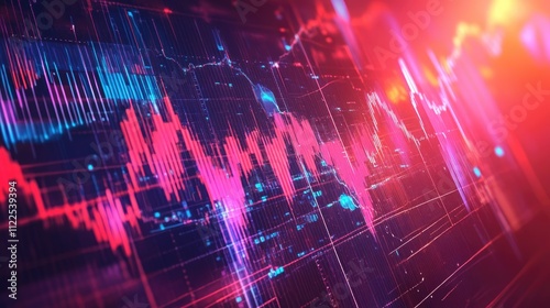 Abstract finance investing background with charts data and graphs,