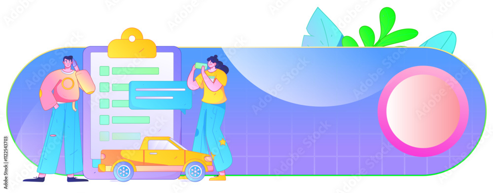 Buy insurance for car flat character vector concept operation illustration
Buy insurance for car flat character vector concept operation illustration