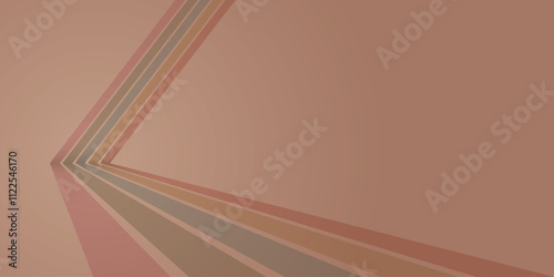 Abstract 1970's style pastel stripes frame on mocha mousse background with blank space.
