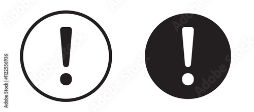 Risk vector icon set in black color.