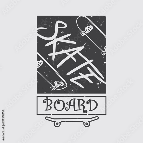Skateboard stylish t-shirt and apparel abstract design. Vector print, typography, poster