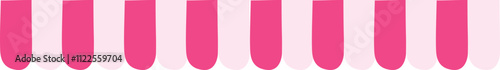 Pink Striped Awning Illustration.