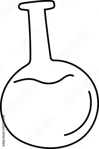 Outline drawing of a laboratory flask.