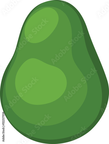 Illustration of a whole green avocado fruit.