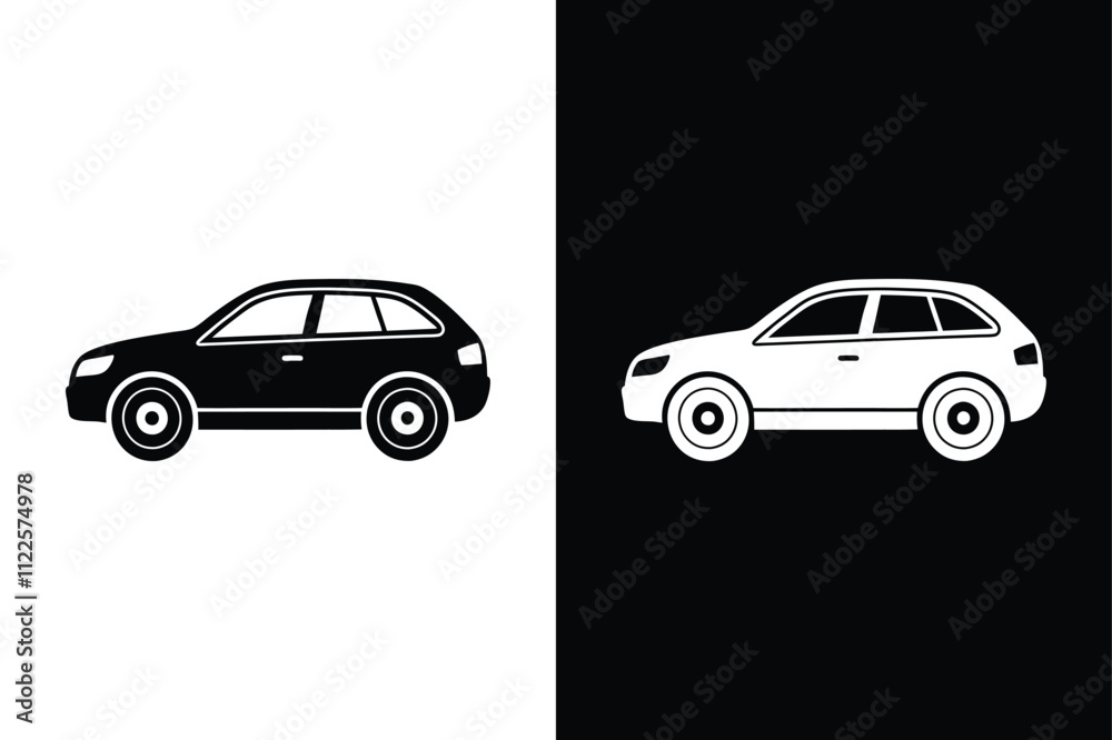 Fototapeta premium Vehicle Front View Icon. Clean and Versatile Car Graphic