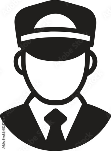 Man Wearing Policeman's Hat Icon