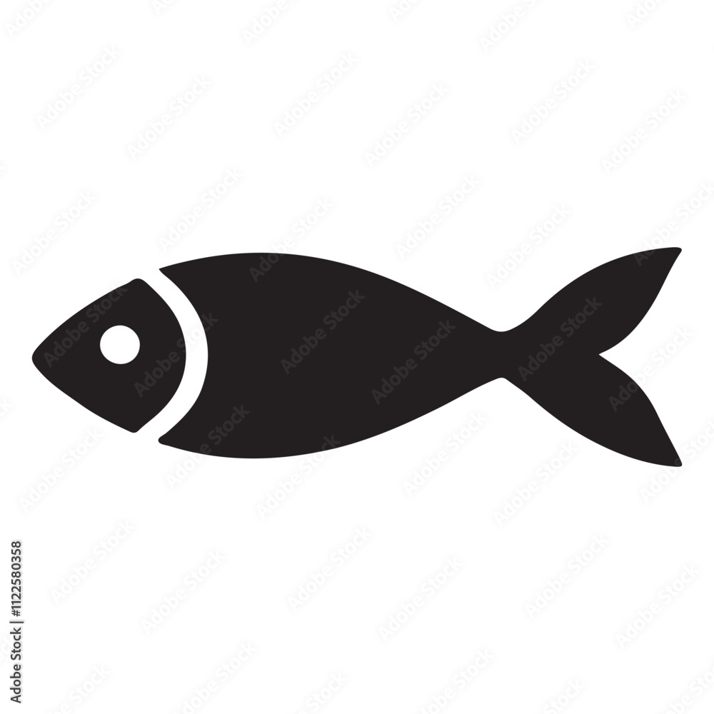 Fototapeta premium Fish Silhouette Vector Icon Design Illustration