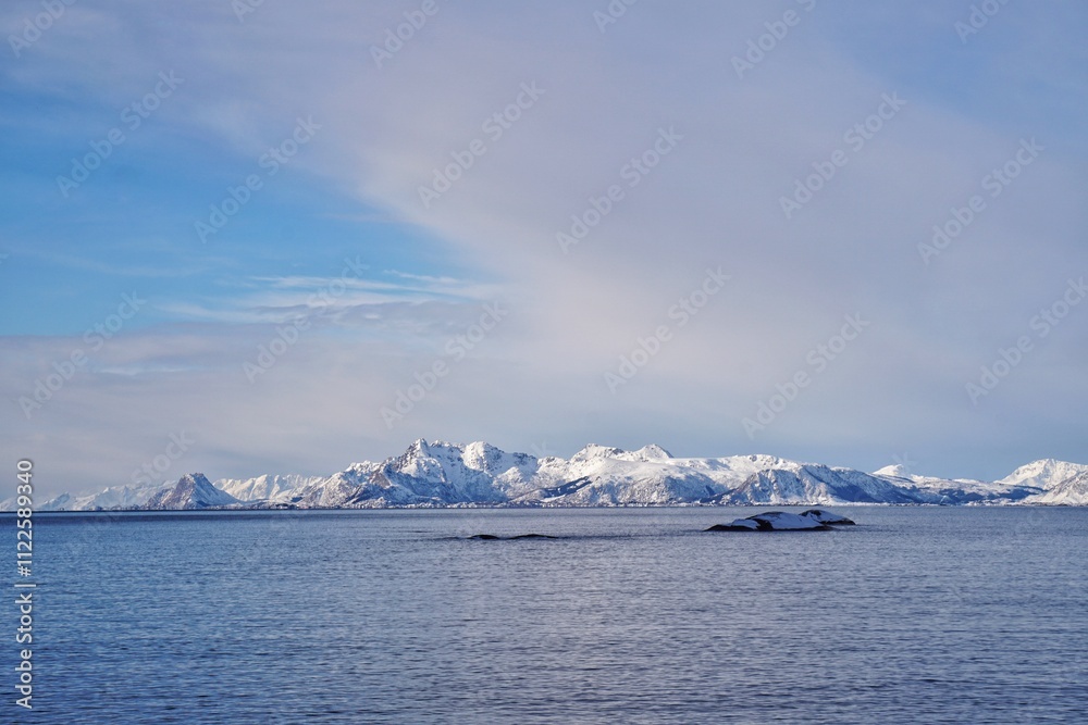 Beautiful snow mountain during winter season.