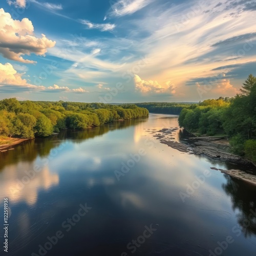 The rappahannock river near fredericksburg virginia River landscapes Ultra realistic Photorealistic landscape photographywater travel sky beautiful tourism outdoor photo