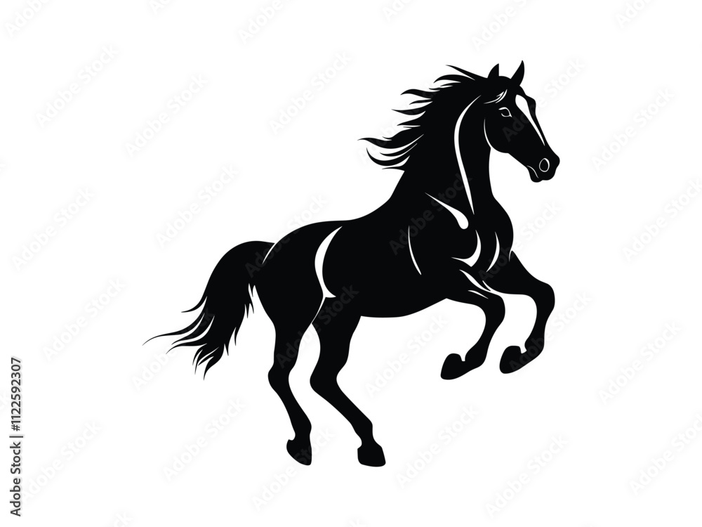 Obraz premium Majestic Horse Silhouettes Stunning Animal Clipart for Creative Projects