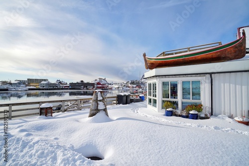 Beautiful fisherman village during winter season. 