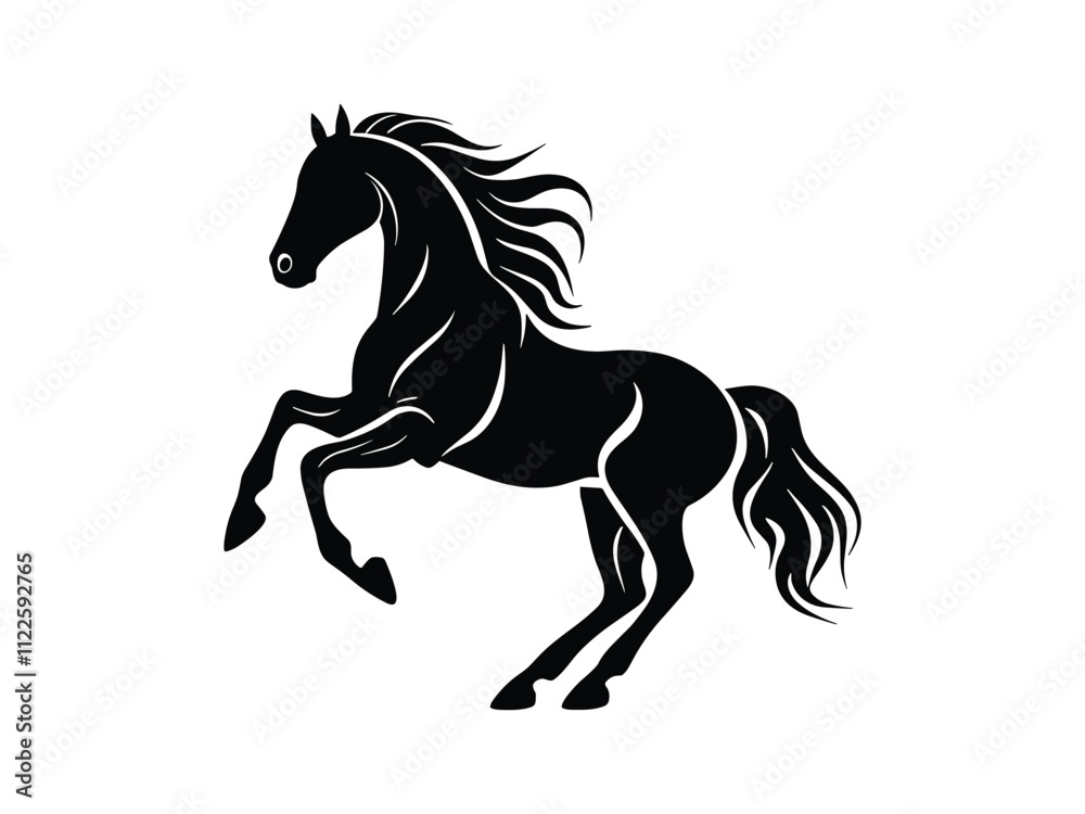Obraz premium Majestic Horse Silhouettes Stunning Animal Clipart for Creative Projects