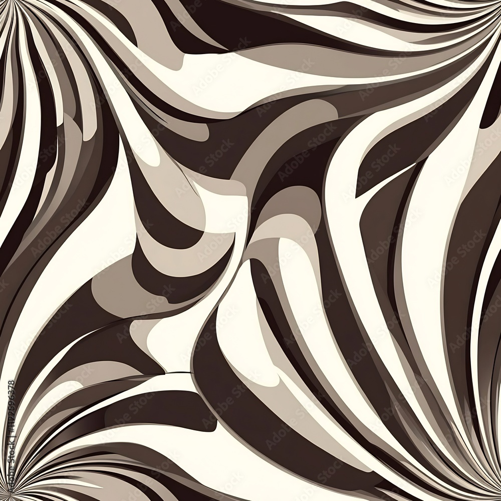 Fototapeta premium Mesmerizing Monochrome Swirls Flowing Through Elegant Abstract Design