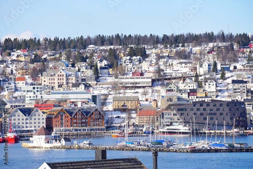 Beautiful city during winter season at Norway.