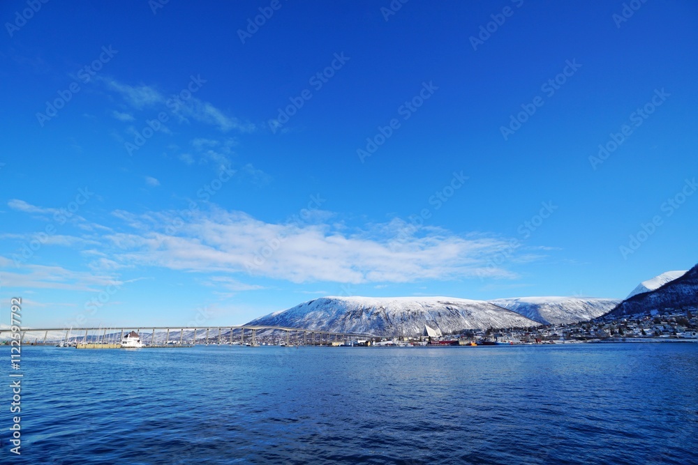 Snow mountain during winter season at Norway.