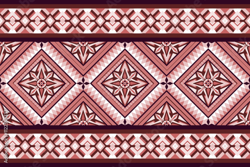 Fabric red wide pattern