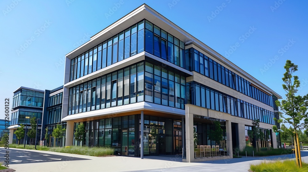 Obraz premium Modern Office Building Complex on a Sunny Day
