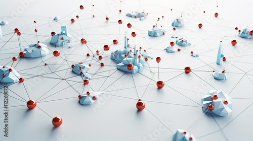 Abstract network connection concept