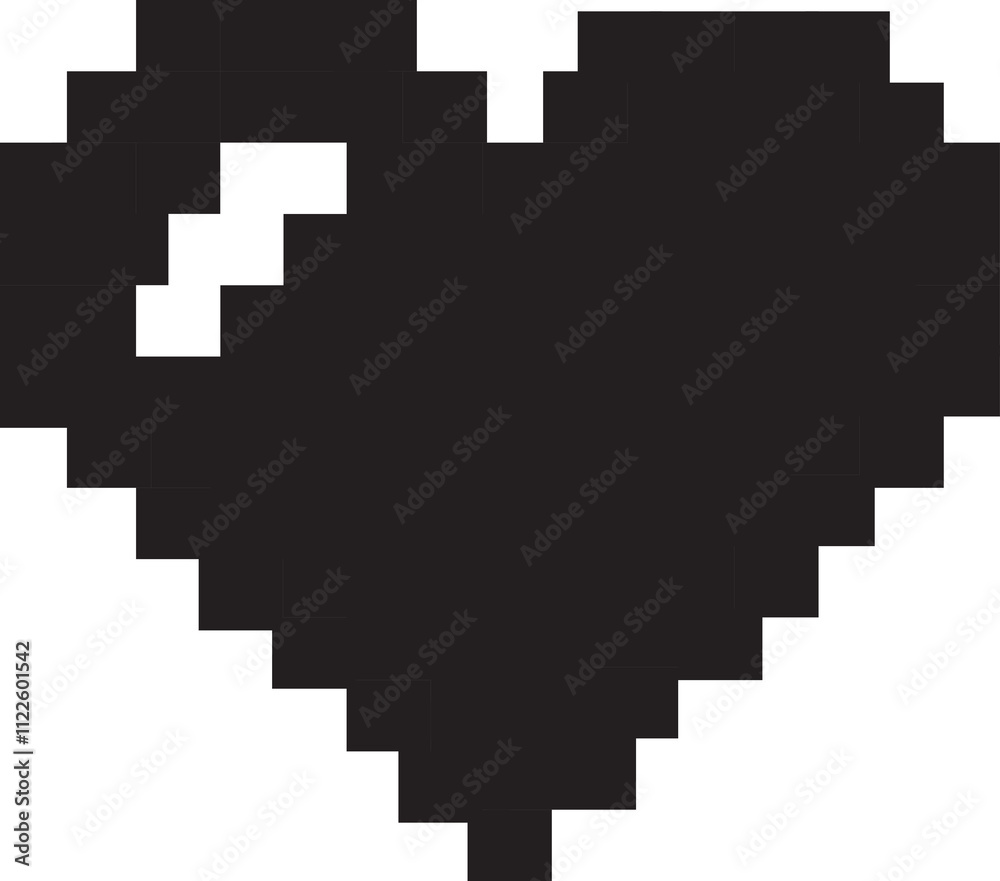 Fototapeta premium pixel heart art