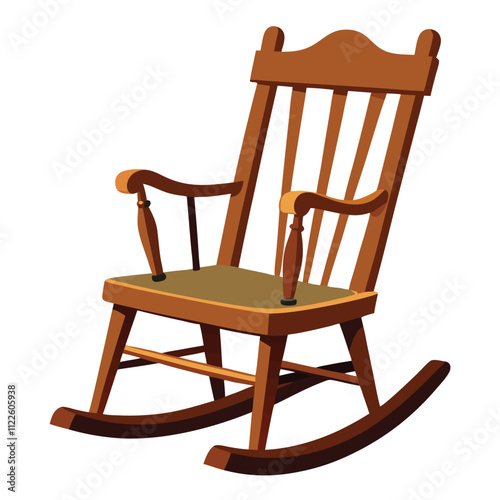 rocking chair isolated on white background