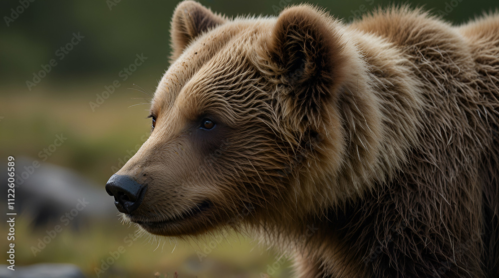 Obraz premium brown bear portrait. Genrative.ai 