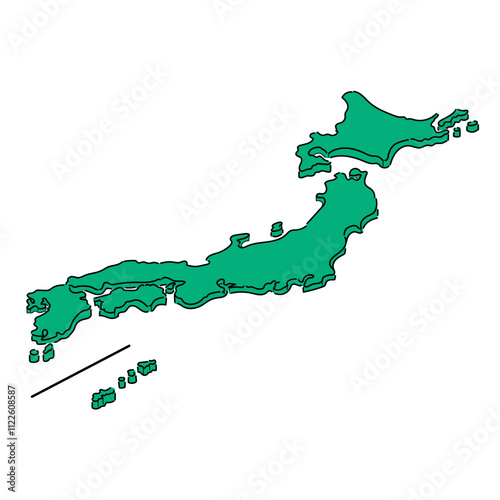 日本地図_アイソメトリックイラスト_03
